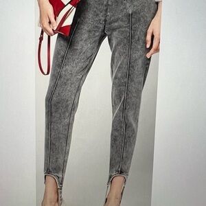 Isabel Marant Gray Acid-Wash Skinny Jeans
